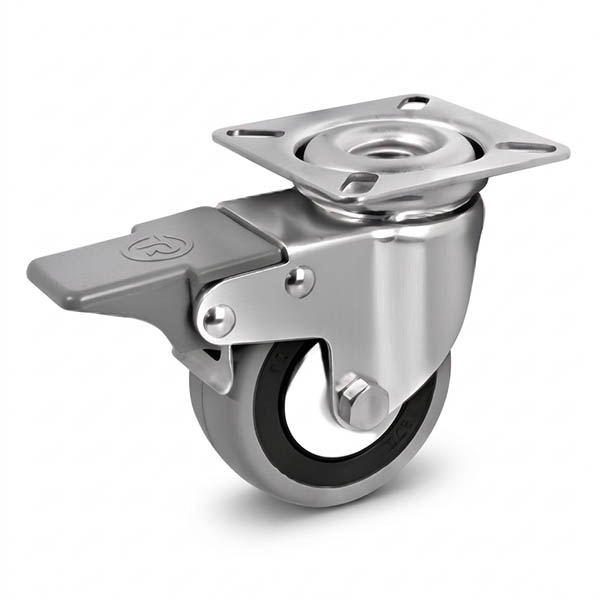 Tellure Rota Ruota Serie 37 in Gomma Antitraccia Supporto Rotante con Freno - TELLURE ROTA